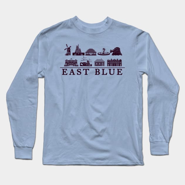 East Blue Long Sleeve T-Shirt by onepiecechibiproject